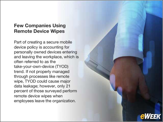8 - Few Companies Using Remote Device Wipes