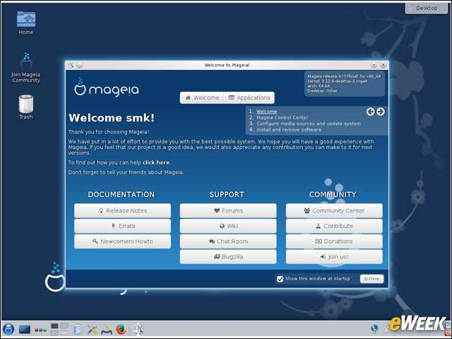 3 - Mageia Welcome Screen Provides an On-Ramp for Novices