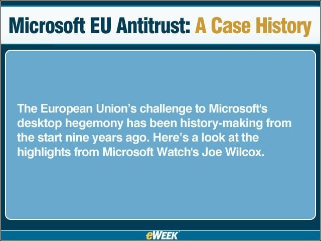 Microsoft EU Antitrust: A Case History
