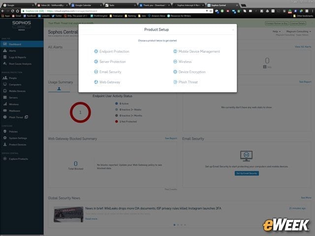 Sophos Central Manages Intercept X Setup