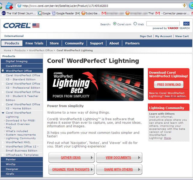 Corel WordPerfect Lightning