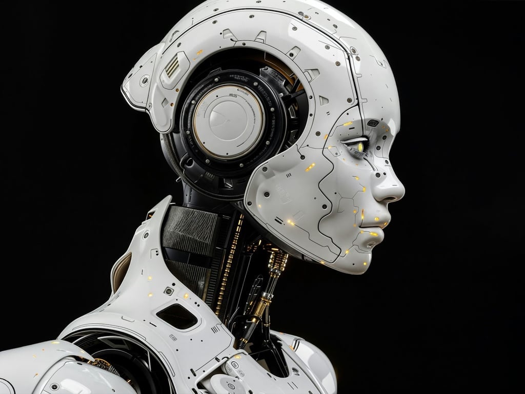 AI robot head.