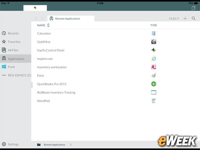 Users Launch Remote Applications via a hopTo Menu