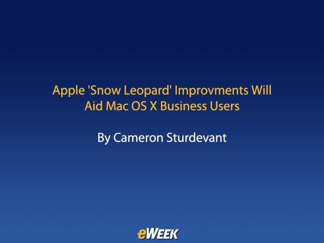 Apple ‘Snow Leopard’ Improvements Will Aid Mac OS X Business Users