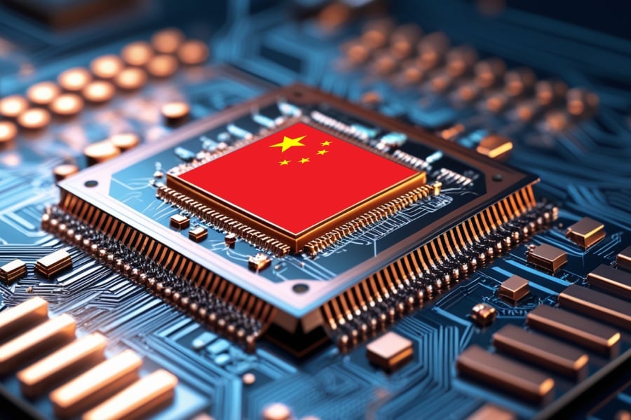 A processor with the China flag.