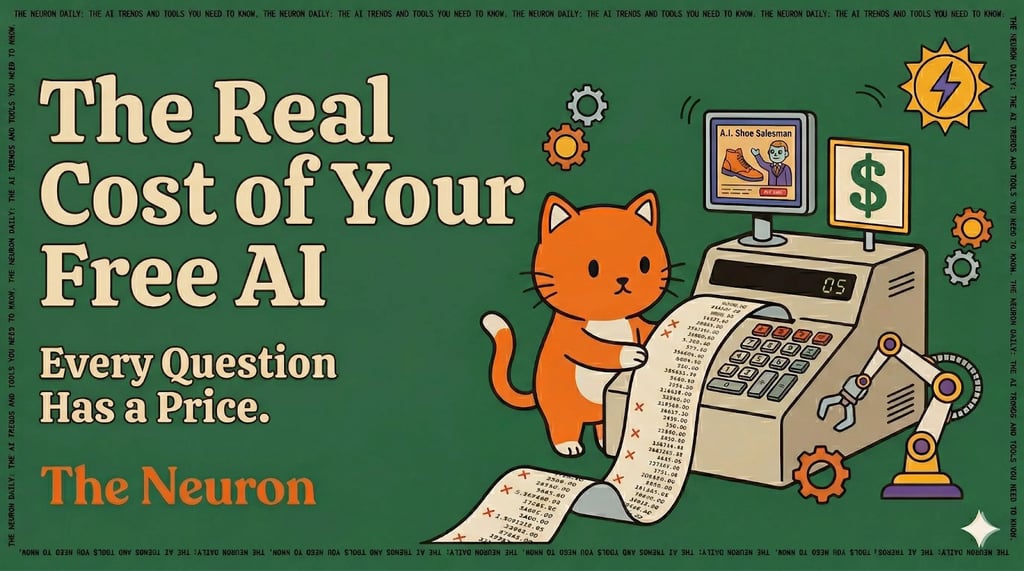 The Neuron featured image about the real cost of free AI.