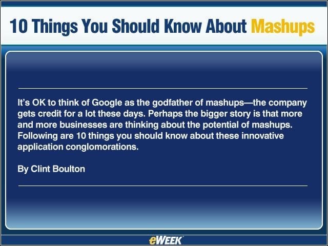 10 Things You Should Know About Mashups