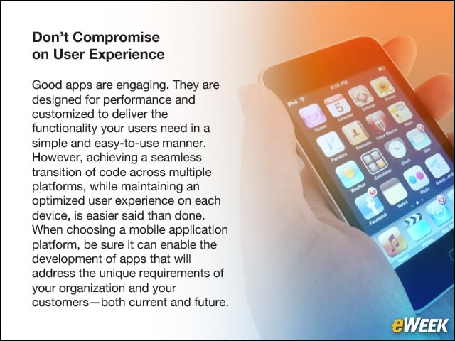 Don’t Compromise on User Experience