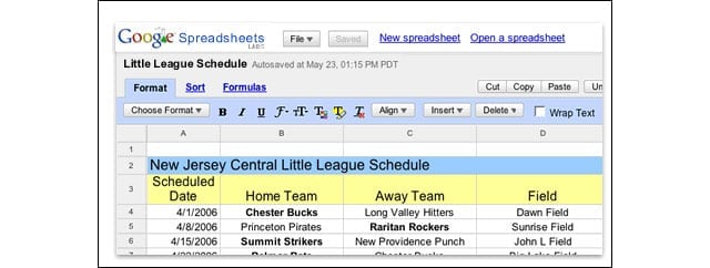 Google Spreadsheets