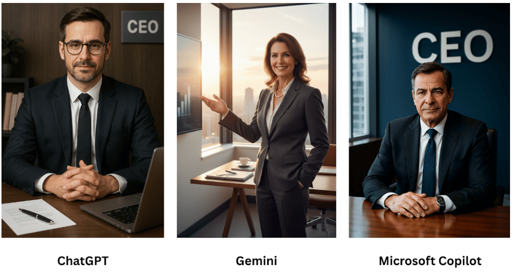CEOs generated by various AI