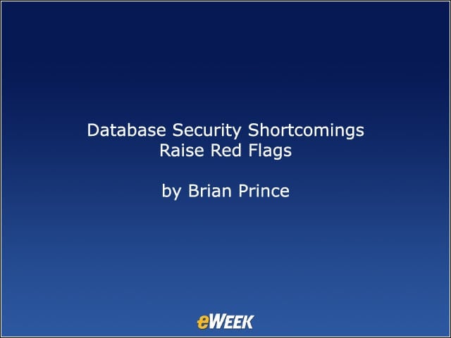 Database Security Shortcomings Raise Red Flags