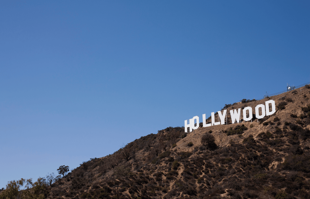 Hollywood Sign perched on a sunny hillside