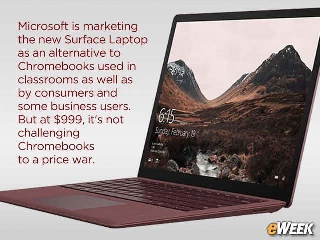 How Microsoft Is Positioning the Surface Laptop in Features, Price