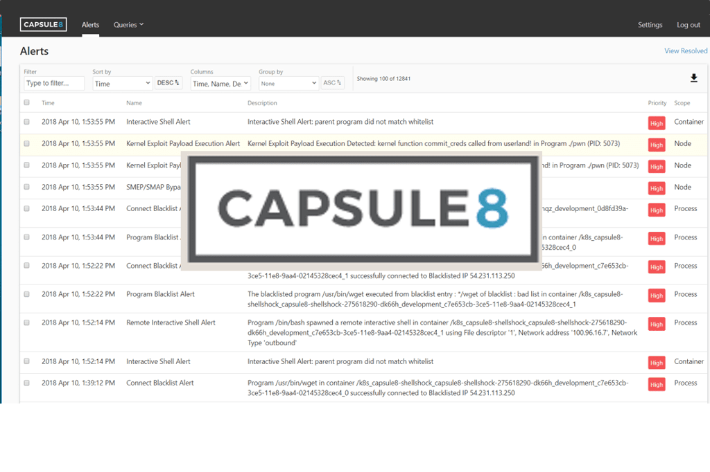 Capsule 8 1.0 Dashboard