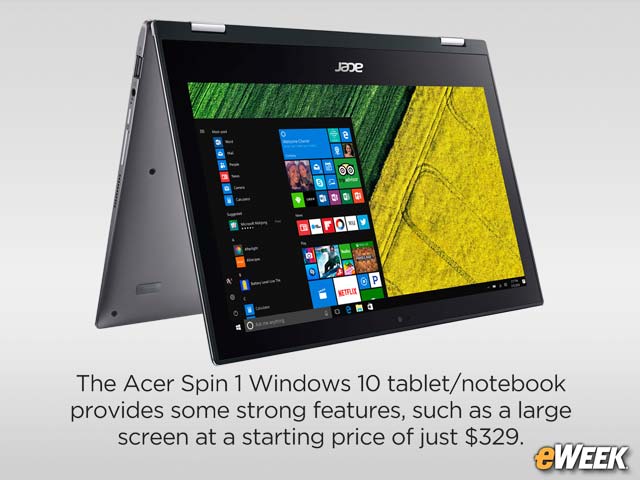 Acer’s New Spin 1 Puts a New Twist on Hybrid PCs