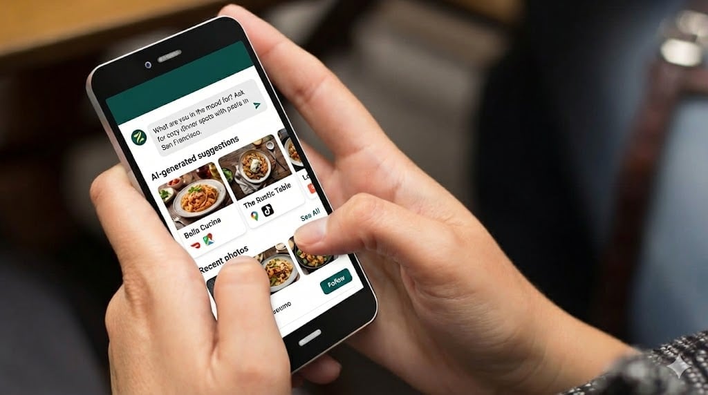 A person ordering food online through a smartphone app.