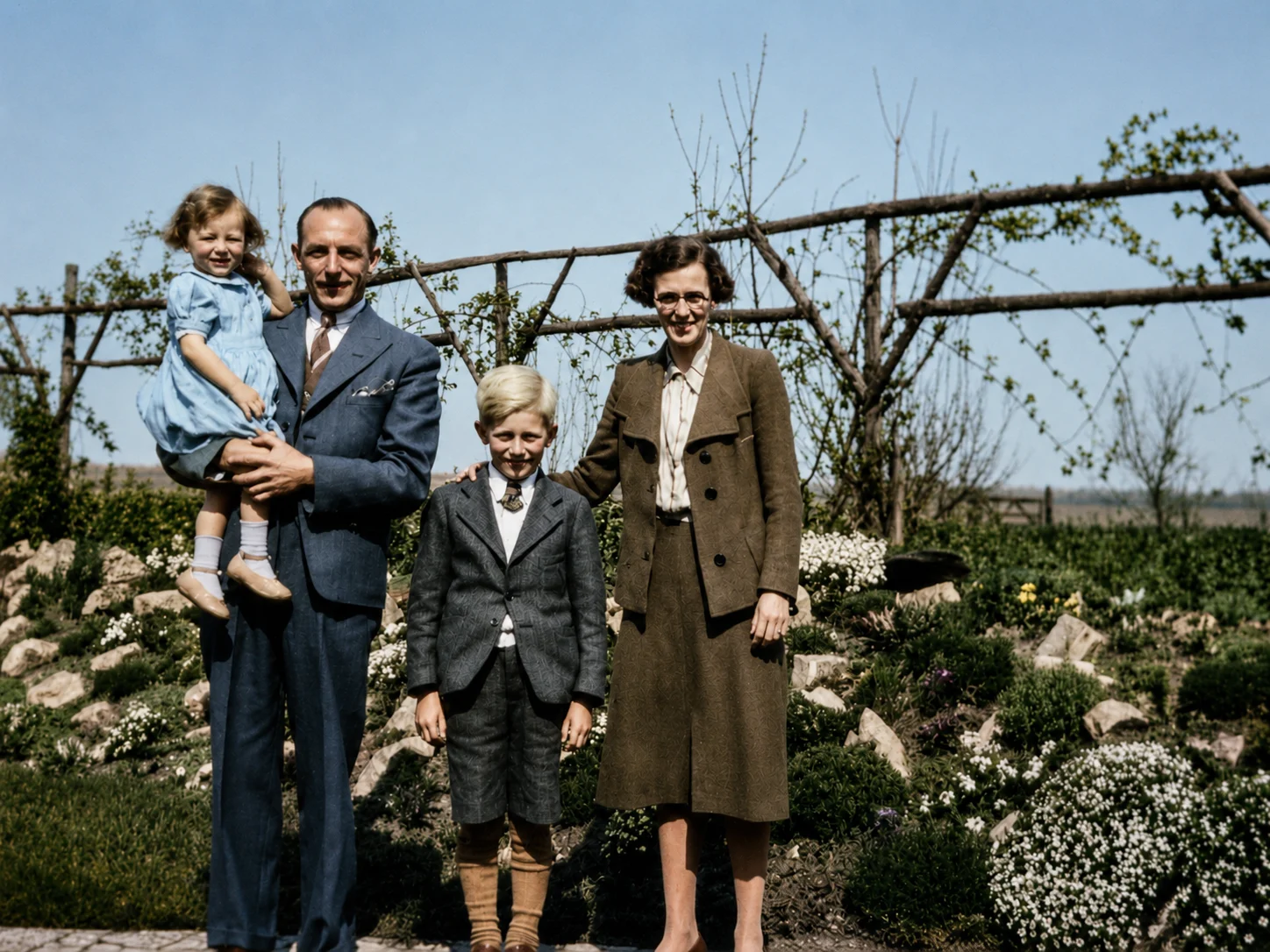 Historical black-and-white colorization.
