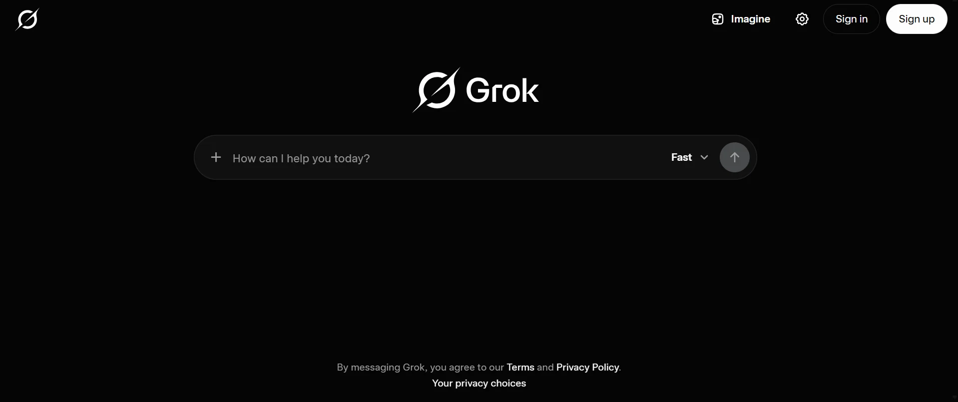 Grok interface.